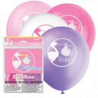 8 GLOBOS LATEX GIRL CIGÜEÑA 