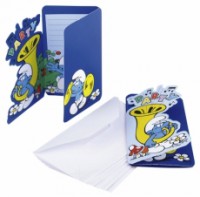 6 INVITACIONES PITUFOS CLÁSICOS