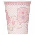 8 VASOS BABY SHOWER ROSA